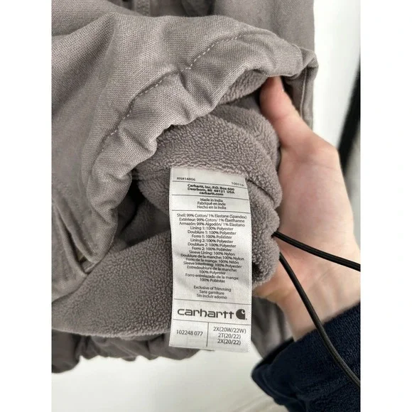 Carhartt Full Swing Caldwell Jacket Women's 2XL 102248 077 Sherpa Lined Hooded - Picture 3 of 9